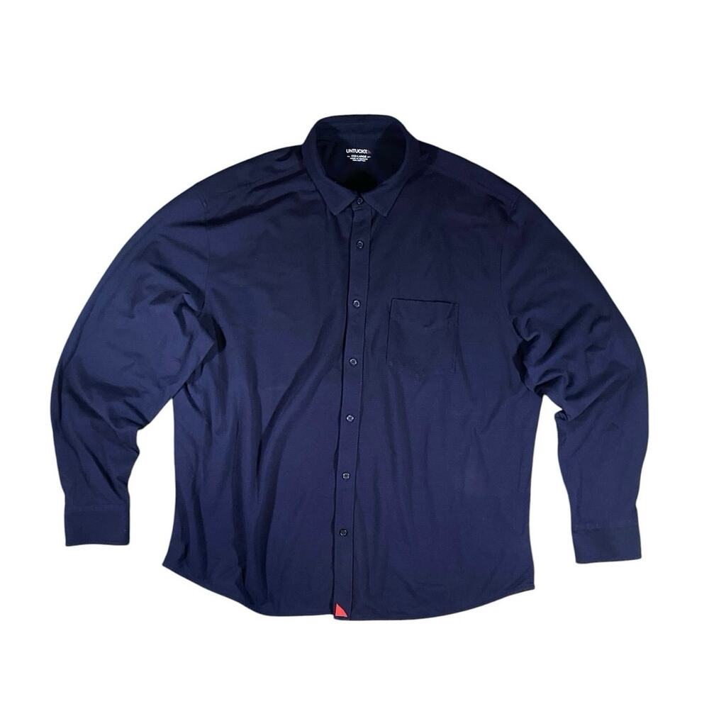 Untuckit True Navy Mercury Button Long Sleeve - 3XL
